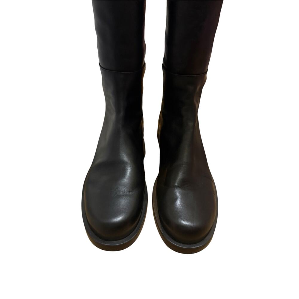 Stuart Weitzman Over The Knee Boots Black Nappa Leather Size US 10 Wide - Picture 4 of 8